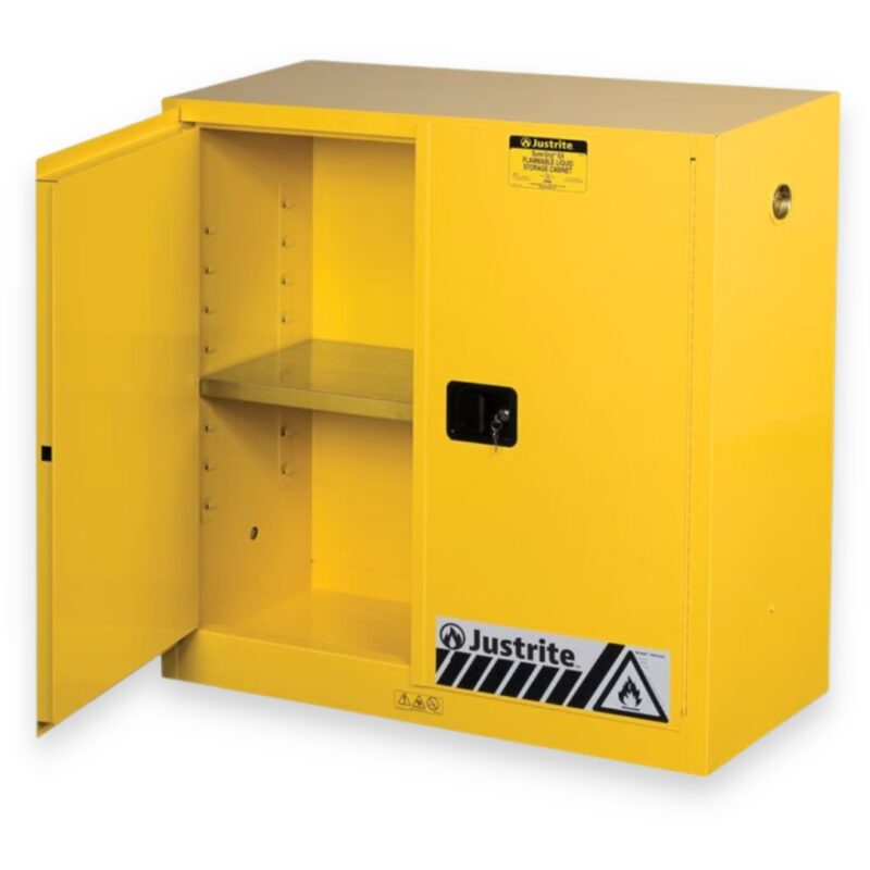 Justrite 30 Gallon Manual Close, Flammable Cabinet, Sure-Grip® EX - 893000 New from Rankin