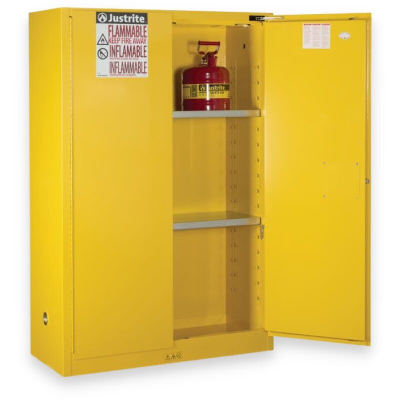 Justrite 45 Gallon, Self Close, Flammable Cabinet, Sure-Grip® EX - 894520 New from Rankin